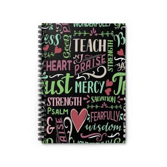 Trust Mercy Spiral Spiritual Notebook - Ruled Line - EnoughSaid