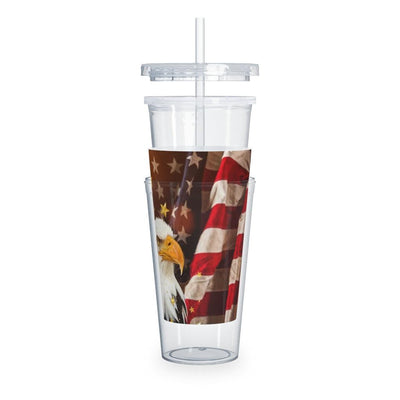 American Me Plastic Tumbler with Straw - EnoughSaid