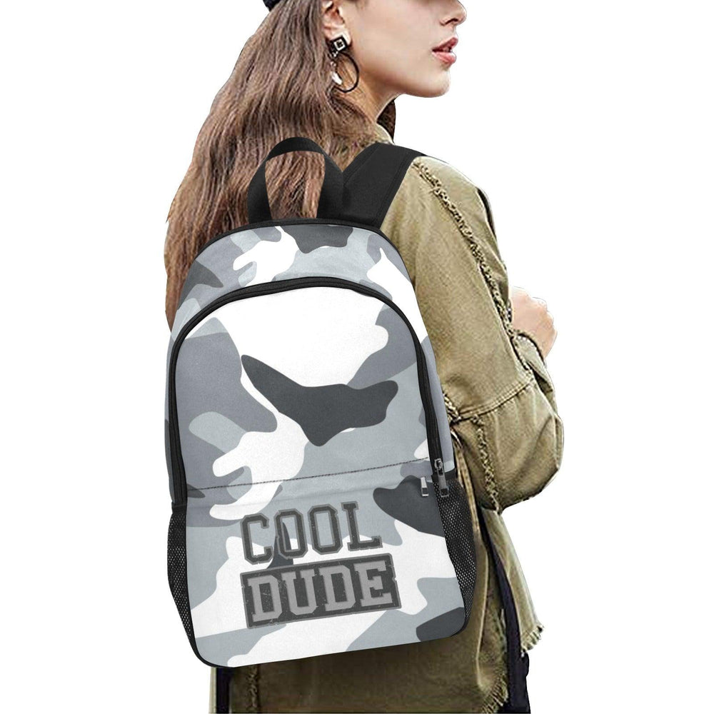 Cool Dude Fabric Backpack with Side Mesh Pockets - EnoughSaid