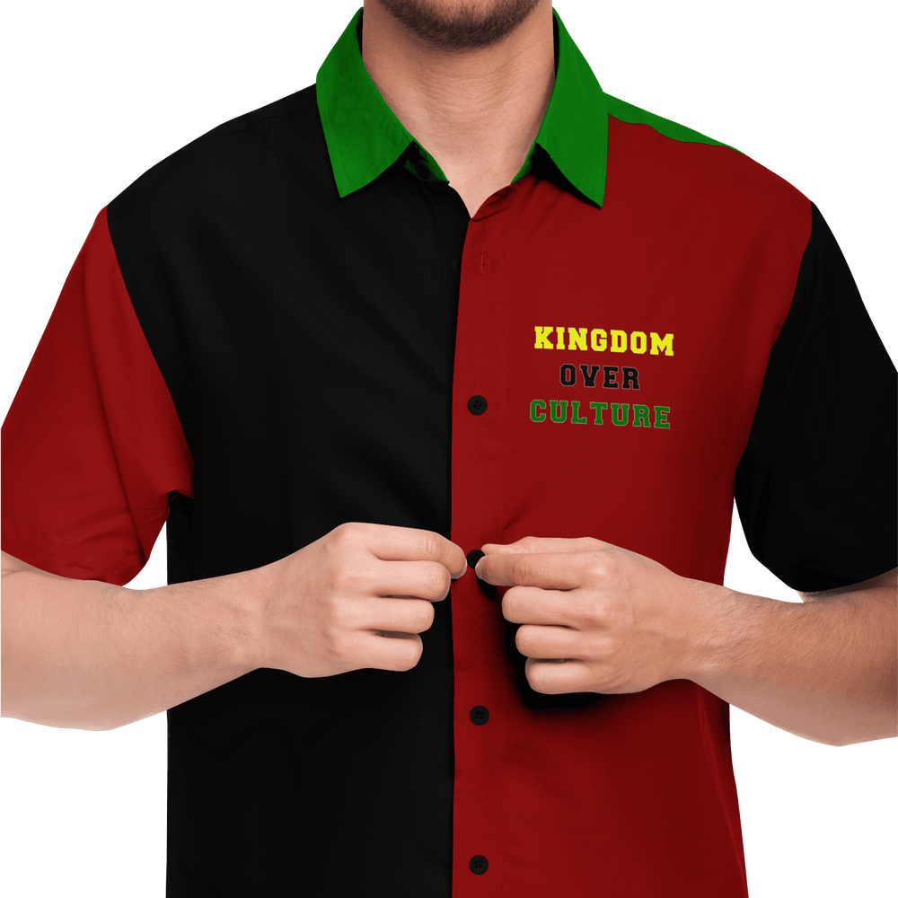 Kingdom Over Culture Short Sleeve Button Shirt - EnoughSaid