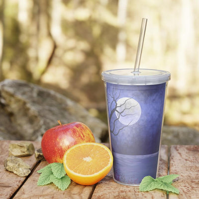 Moonlight Plastic Tumbler with Straw - EnoughSaid