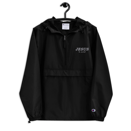 Jesus Is Lord Embroidered Champion Packable Jacket - EnoughSaid