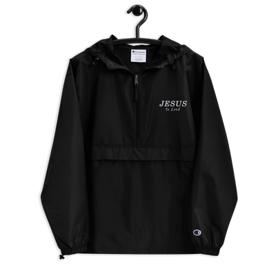 Jesus Is Lord Embroidered Champion Packable Jacket - EnoughSaid