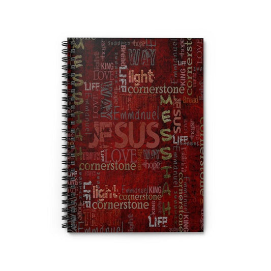 Jesus Love Spiral Spiritual Notebook - Ruled Line - EnoughSaid