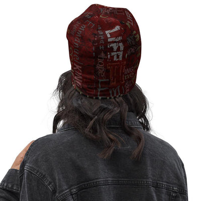 Jesus Inspirational All-Over Print Beanie -back view