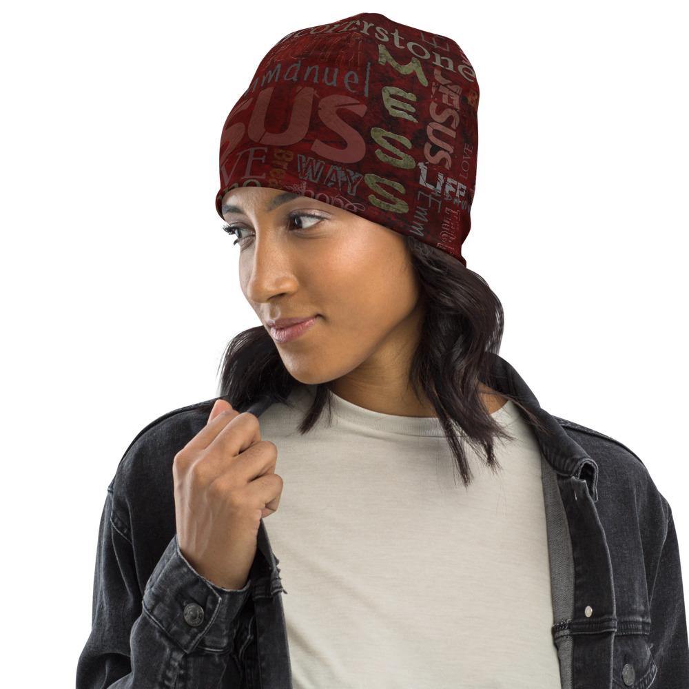Jesus Inspirational All-Over Print Beanie - EnoughSaid