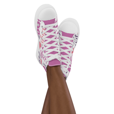 Love and Blessed Women’s high top canvas shoes - EnoughSaid