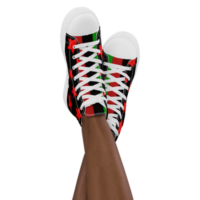 Juneteenth Women’s High Top canvas shoes - EnoughSaid