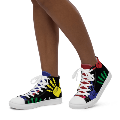 Hand Painted Women’s High Top Canvas Shoes - EnoughSaid