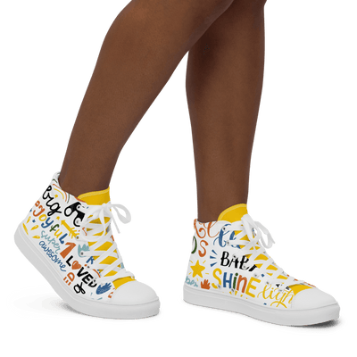 Blessed Baby Shine Women’s High Top Canvas Shoes - EnoughSaid